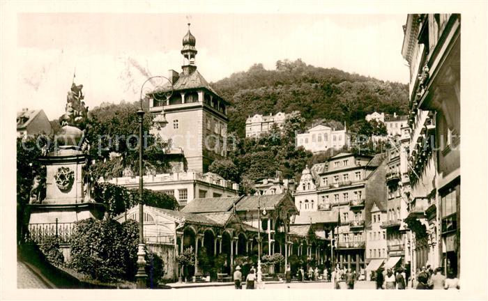 Karlovy Vary Karlsbad Mestska vez a Trzni kolonada