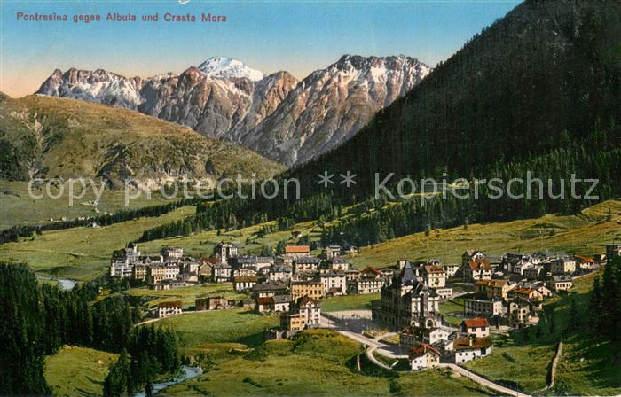 Pontresina mit Albula und Crasta Mora