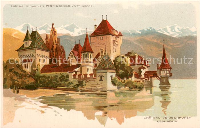 Bern BE Chateau de Oberhofen Kuenstlerkarte