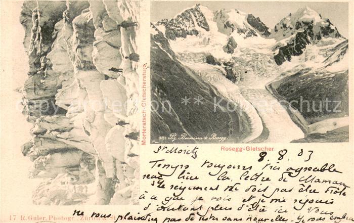 St Moritz GR Morteratsch Gletschersturz Rosegg Gletscher