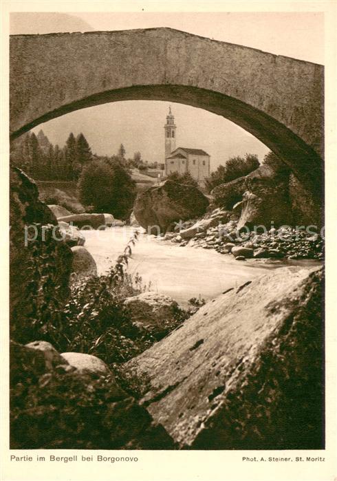 Borgonovo GR Partie im Bergell mit Kirche