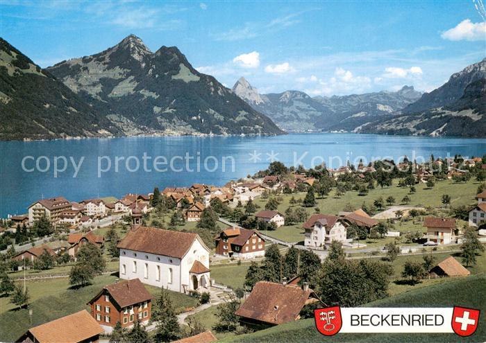 Beckenried Vierwaldstaettersee Panorama mit Riedlikapelle