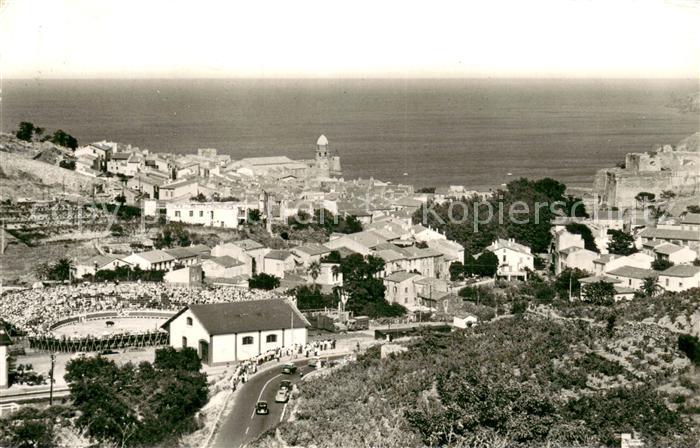 Collioure 66 Panorama ueber d. Stadt u. Meer