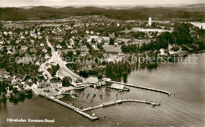 Staad Konstanz Fliegeraufnahme Faehrehafen