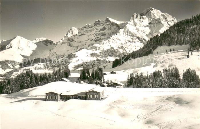 Gilbach Adelboden BE Ferienlager Bonderspitz Grosslohner Winter