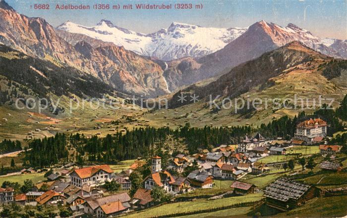 Adelboden Gesamtansicht m. Wildstrubel