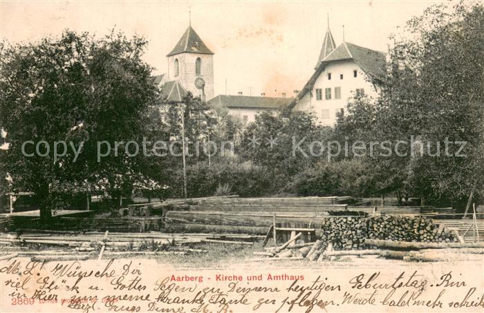Aarberg BE Kirche u. Amthaus