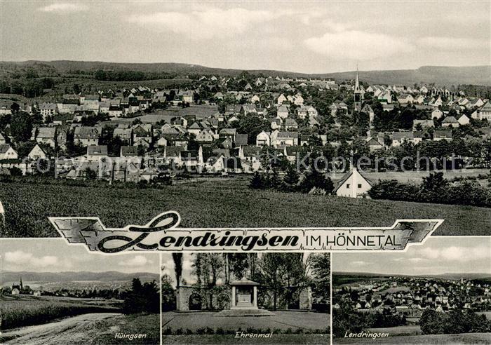 Lendringsen Sauerland Gesamtansicht Ehrenmal Hueingsen