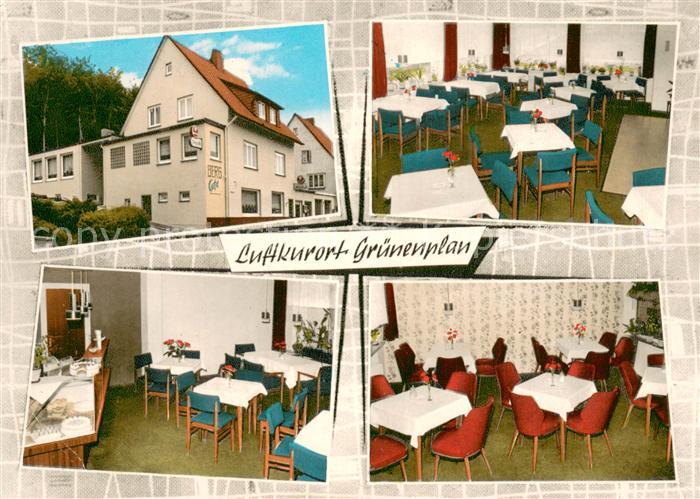 Gruenenplan Berg-Cafe Ahlschwede Innenansichten u. Aussenansicht