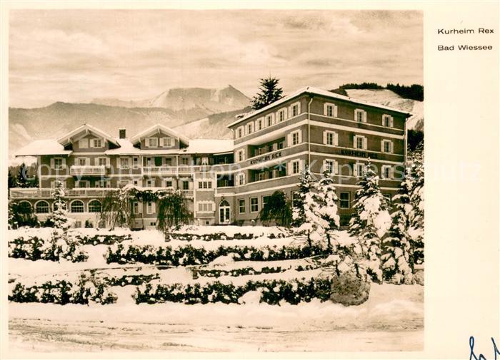 Bad Wiessee Kurheim Rex Aussenansicht Winter Schnee Gruss-Karte