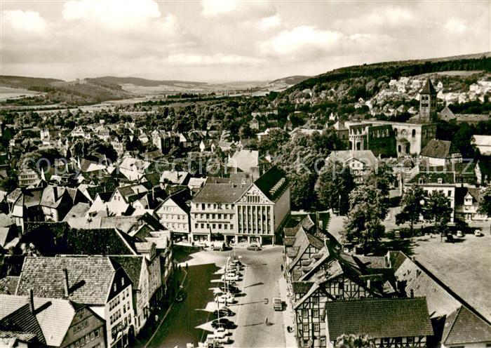 Bad Hersfeld Linggplatz m. Stuíftsruine Fachwerkhaeuser