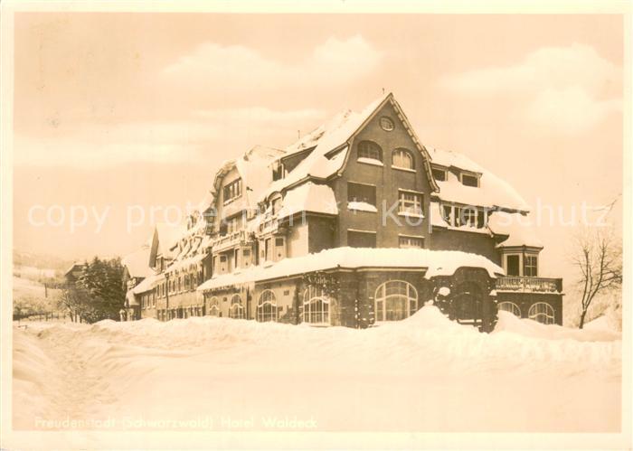 FREUDENSTADT BW Hotel Waldeck Aussenansicht Schnee Winter