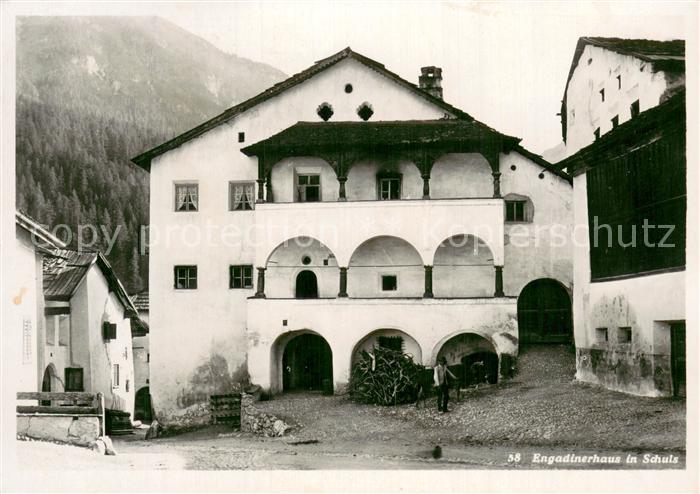 Schuls GR Engadinerhaus Aussenansicht