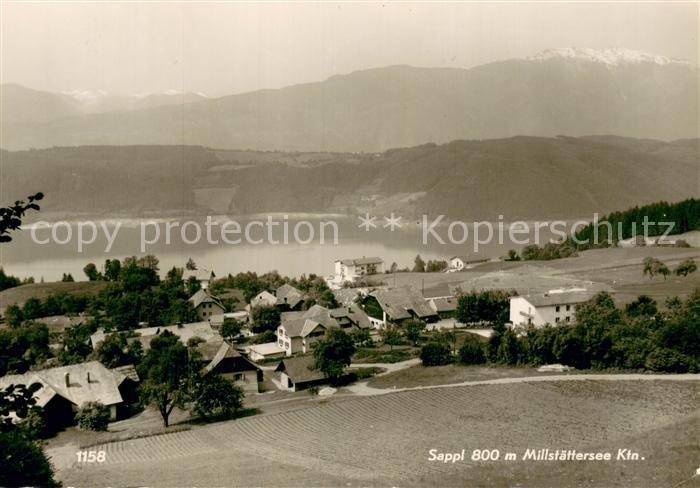 Sappl Millstaettersee Gesamtansicht m. See-Ansicht