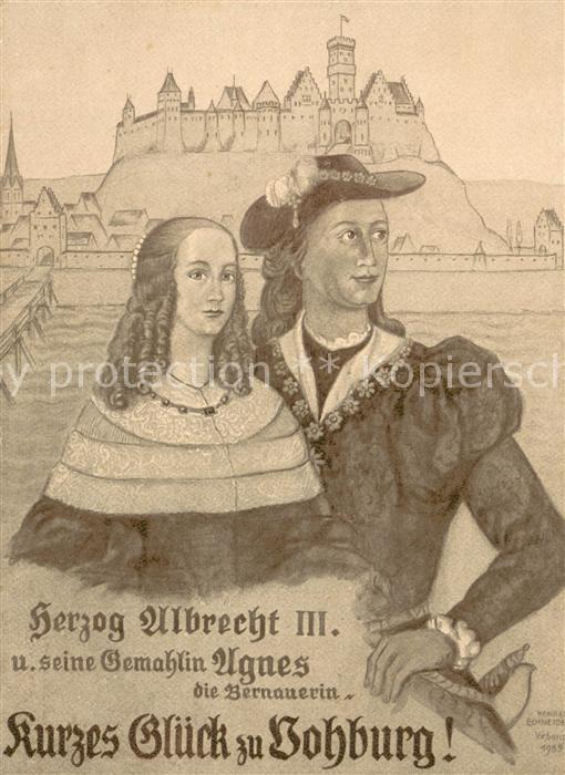 Vohburg Donau Herzog Albrecht u. Gemahlin Agnes d. Bernauerin