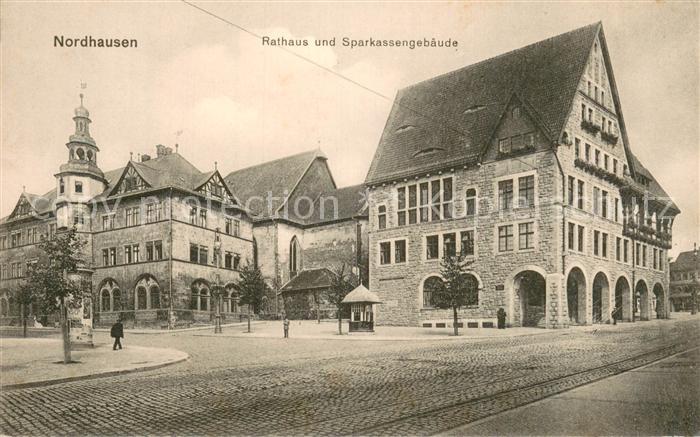 Nordhausen  Thueringen Rathaus u. Sparkassengebaeude