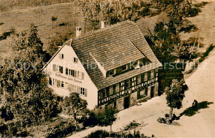 Waldenweiler Fliegeraufnahme Gasthaus-Pension z. Lamm Fachwerk