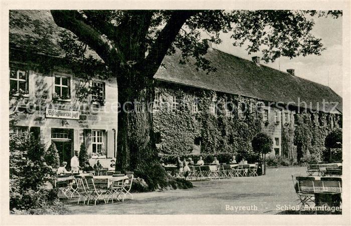 BAYREUTH Bayern Schloss-Cafe Eremitage GArten-Ansicht