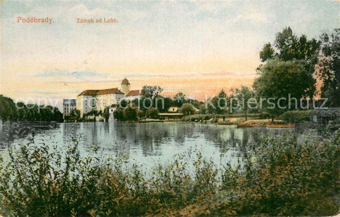 Podebrady Bad Podiebrad CZ Zamek od Labe