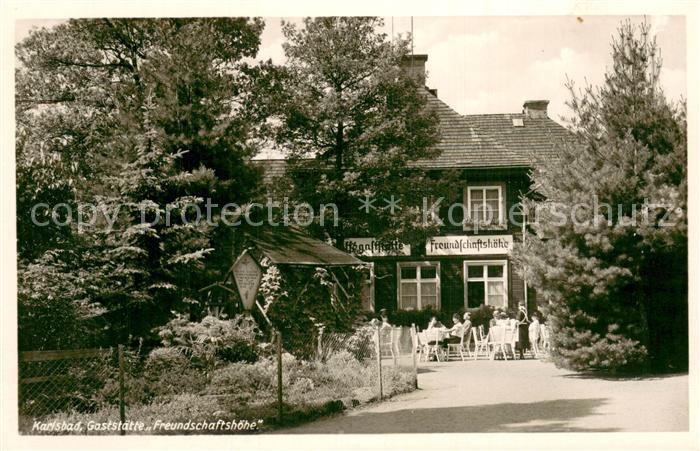 Karlsbad Karlsruhe Gaststaette Freundschaftshoehe Aussenansicht Terrasse