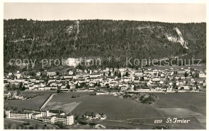 St Imier BE Fliegeraufnahme Totalansicht