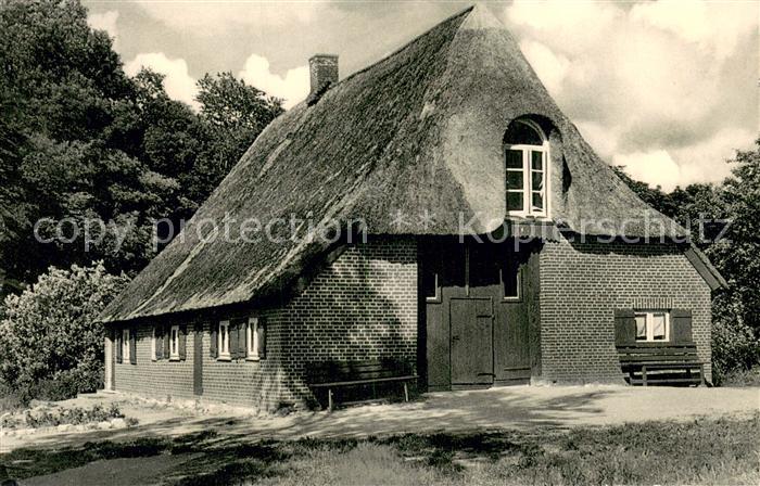 Rendsburg Schleswig-Holstein Methorst Jugendheim Reetdachhaus Aussenansicht