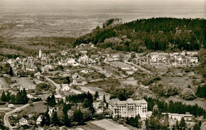 Ebersteinburg Fliegeraufnahme Burg-Ruine Alt-Eberstein Cafe-Weinstube