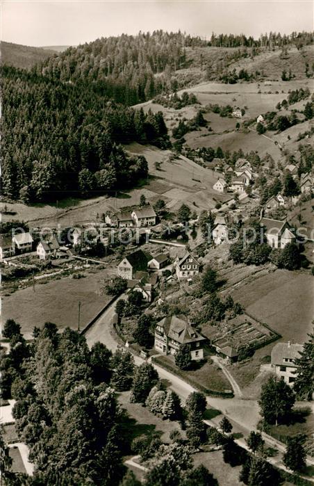 Schoenmuenzach Fliegeraufnahme Gesamtansicht im Murgtal