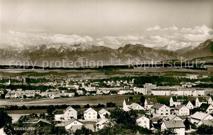 Kaufbeuren Gesamtansicht m. Berg-Panorama