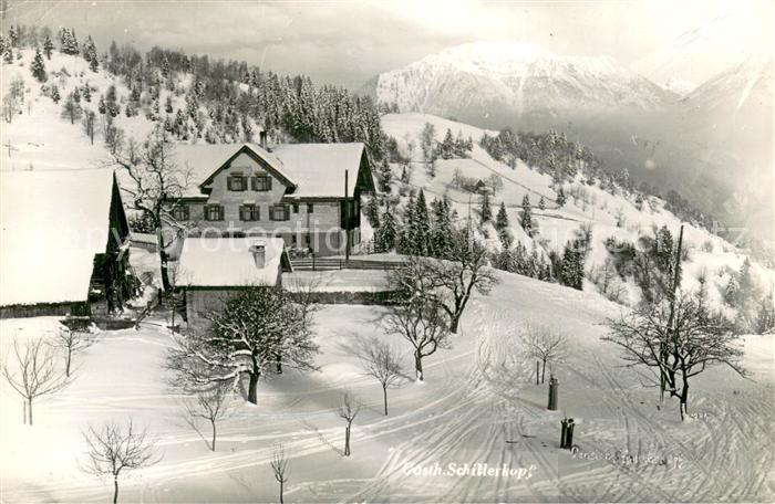 Bludenz Vorarlberg Gasthof Schillerkopf Aussenansicht Winter-Schnee
