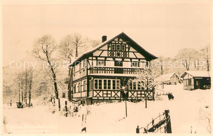 Doerrenbach Privatpension Campingplatz Winter Schnee Fachwerkhaus