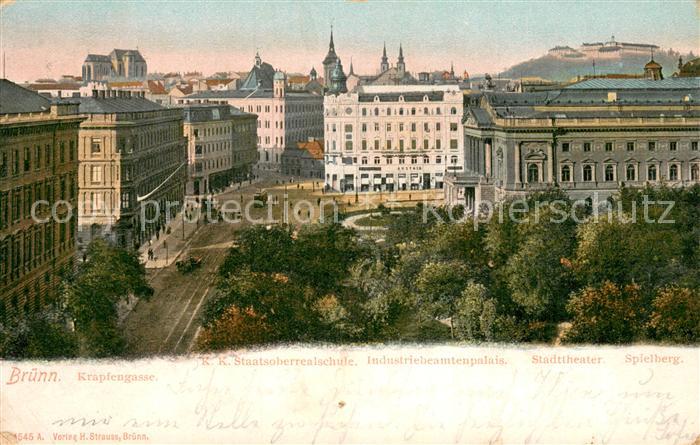 Bruenn Brno Krapfengasse Stadttheater Spielberg Industriebeamtenpalais Strassenb
