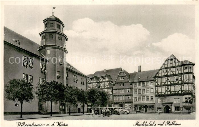 Witzenhausen Marktplatz m. Rathaus Fachwerkhaus