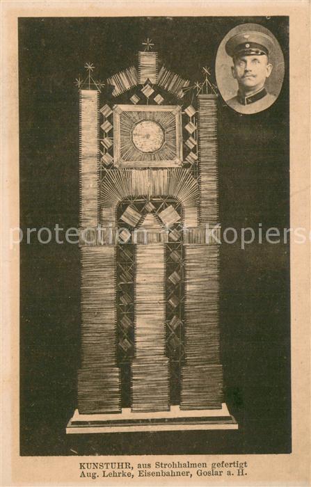 GOSLAR Harz Niedersachsen Kunstuhr Strohhalme