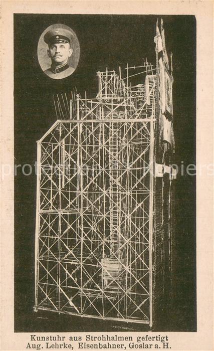 GOSLAR Harz Niedersachsen Kunstuhr Strohhalme Aug. Lehrke