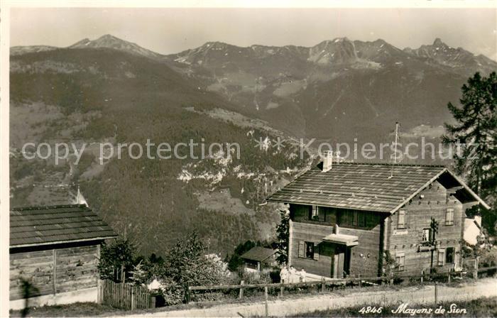 Mayens de Sion VS Chalet-Aussenansicht