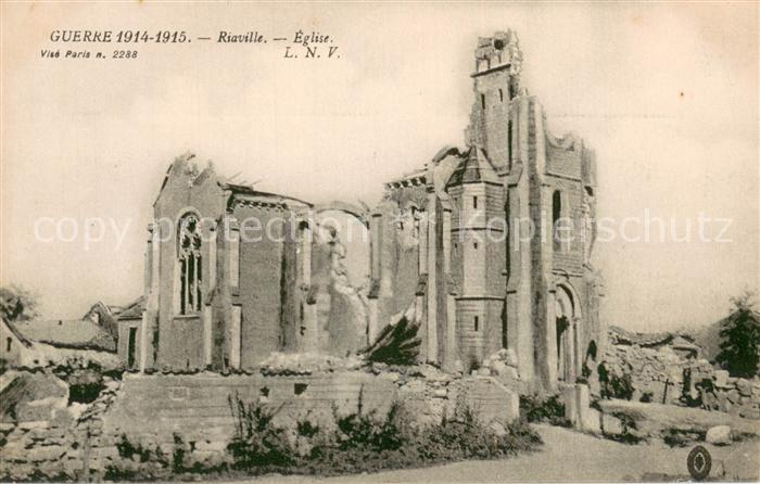 Riaville 55 eglise Guerre 1914-1915