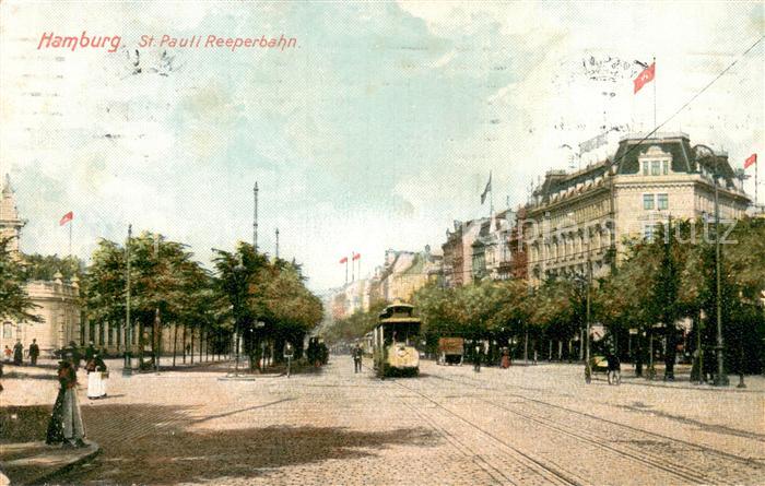 HAMBURG CITY St. Pauli Reeperbahn Strassenbahn