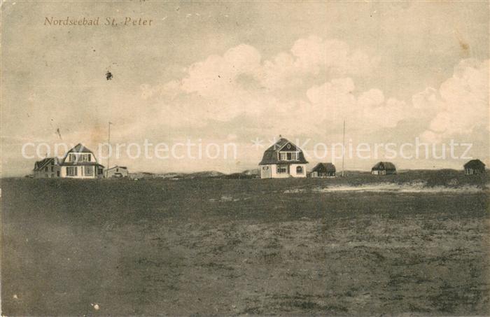 St Peter -Ording Nordseebad Haeuser-Ansicht