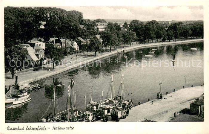 Eckernfoerde Ostseebad Hafenpartie