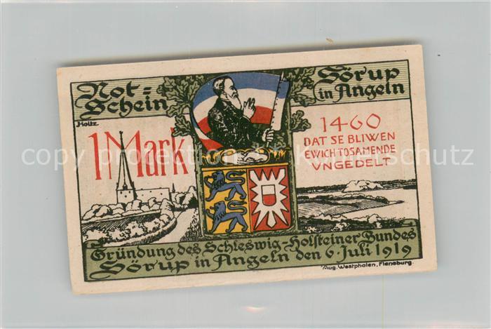 Soerup-Dingholz Not-Schein 1 Mark