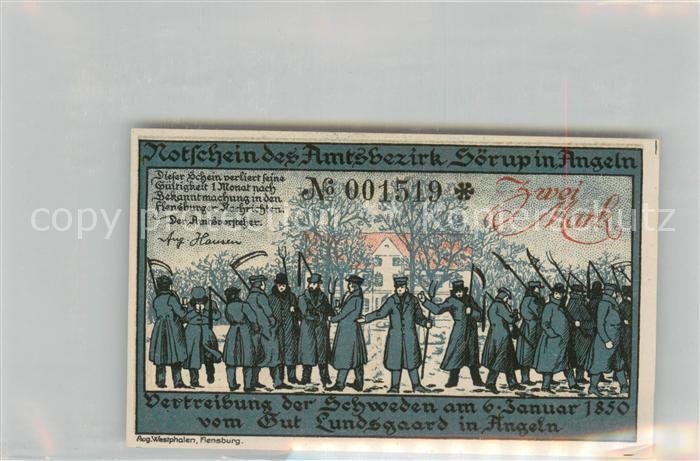 Soerup-Dingholz Not Schein 2 Mark