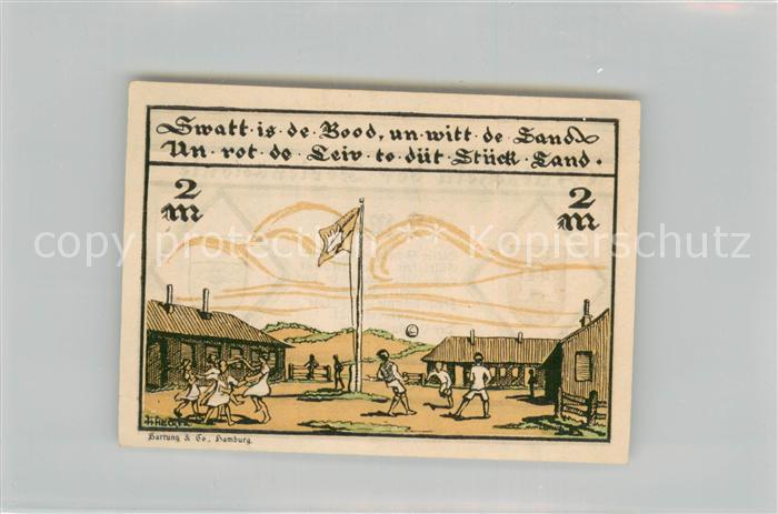 SYLT Insel Schleswig-Holstein Gutschein d. Ferienkolonie 2 Mark