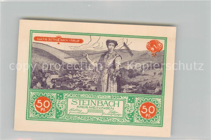 Steinbach Thueringen 50 Pfennig Schein Schleifkotte