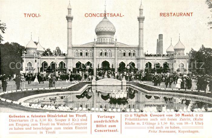 Kopenhagen Kjoebenhavn DK Tivoli Concertsaal Restaurant