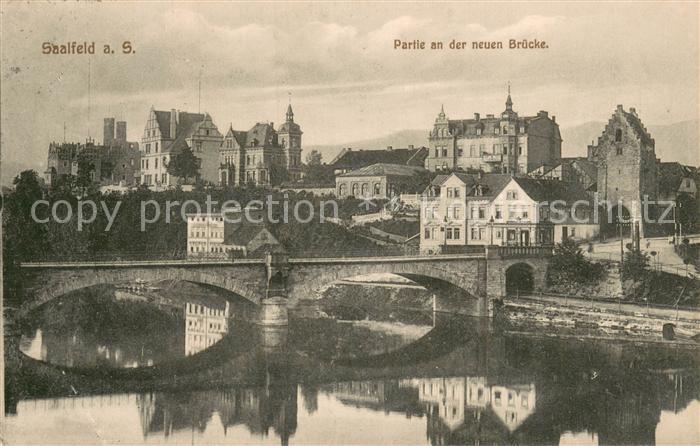 Saalfeld Saale Partie an der neuen Bruecke