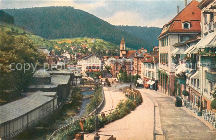 Wildbad Schwarzwald Blick von der Olgastrasse