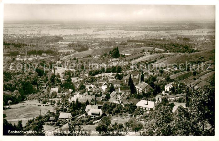 Sasbachwalden Rheinebene Panorama