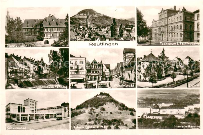 Reutlingen BW Gymnasium Technikum Klein Venedig Wilhelmstrasse Ekturm Schwimmbad