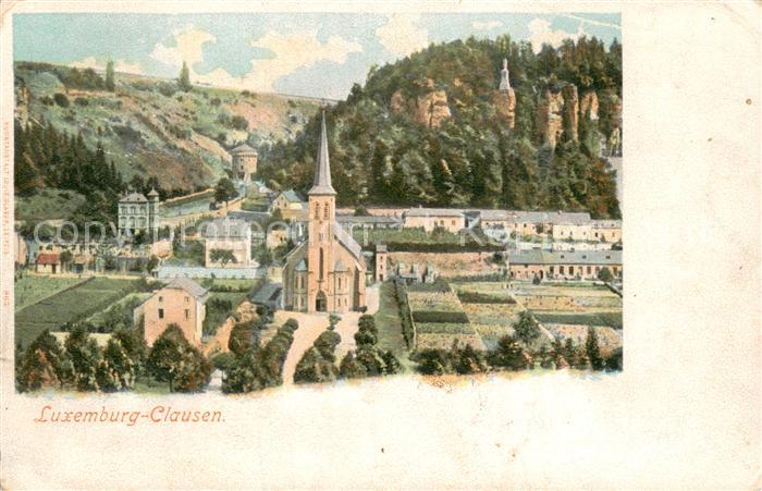 Clausen Luxembourg Panorama mit Kirche